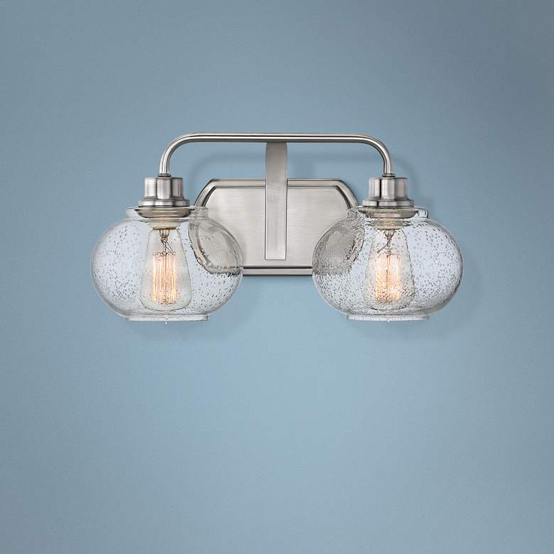 Image 1 Quoizel Trilogy 8 1/4" High Brushed Nickel Wall Sconce