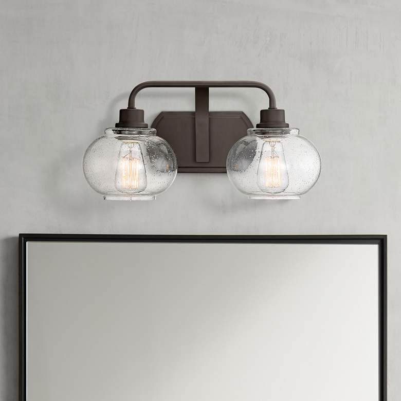 Image 1 Quoizel Trilogy 8 1/4" High Old Bronze Wall Sconce