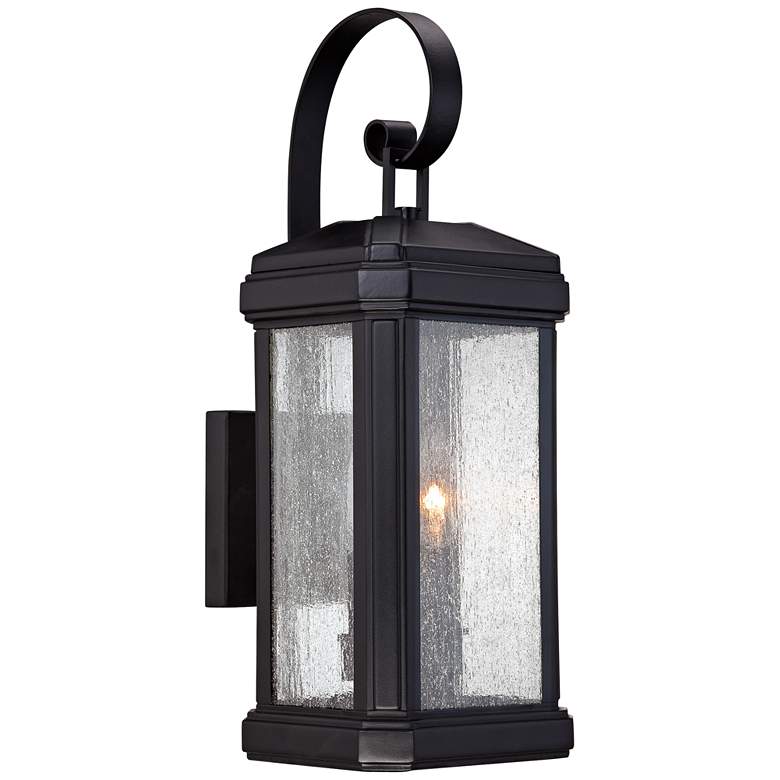 Image 1 Quoizel Trumbull 18 1/2"H Mystic Black Outdoor Wall Light