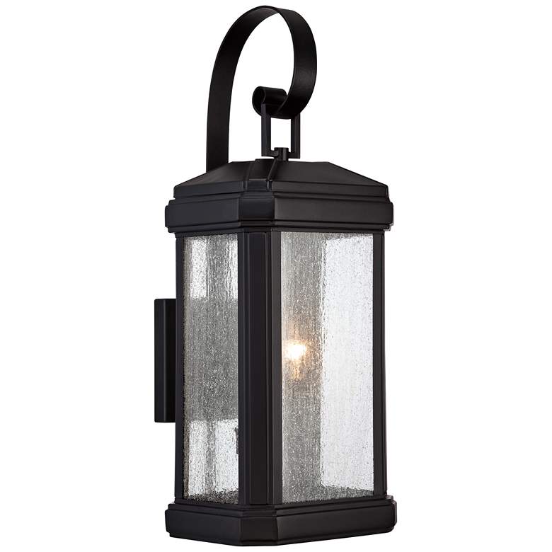 Image 1 Quoizel Trumbull 22 1/2 inchH Mystic Black Outdoor Wall Light