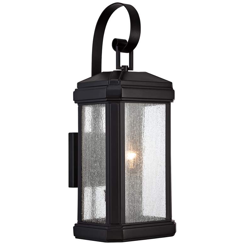 Image 1 Quoizel Trumbull 22 1/2"H Mystic Black Outdoor Wall Light