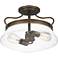 Quoizel Tucker 14" Wide French Bronze 2-Light Ceiling Light