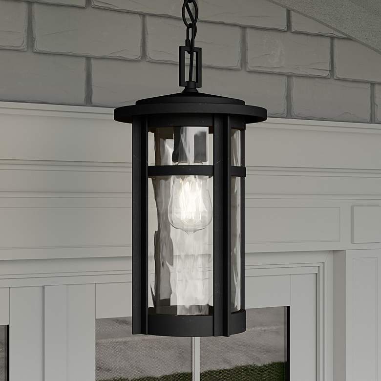 Image 1 Quoizel Uma 14 3/4 inch High Matte Black Outdoor Hanging Light