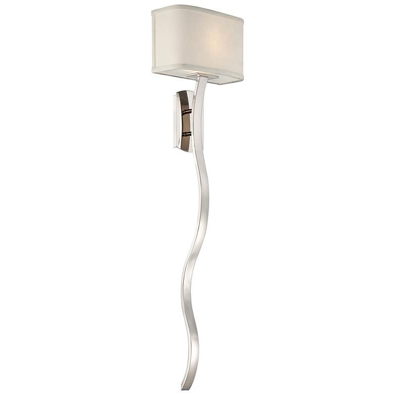 Image 1 Quoizel Uptown Holita 47 1/2 inch High Silver Wall Sconce