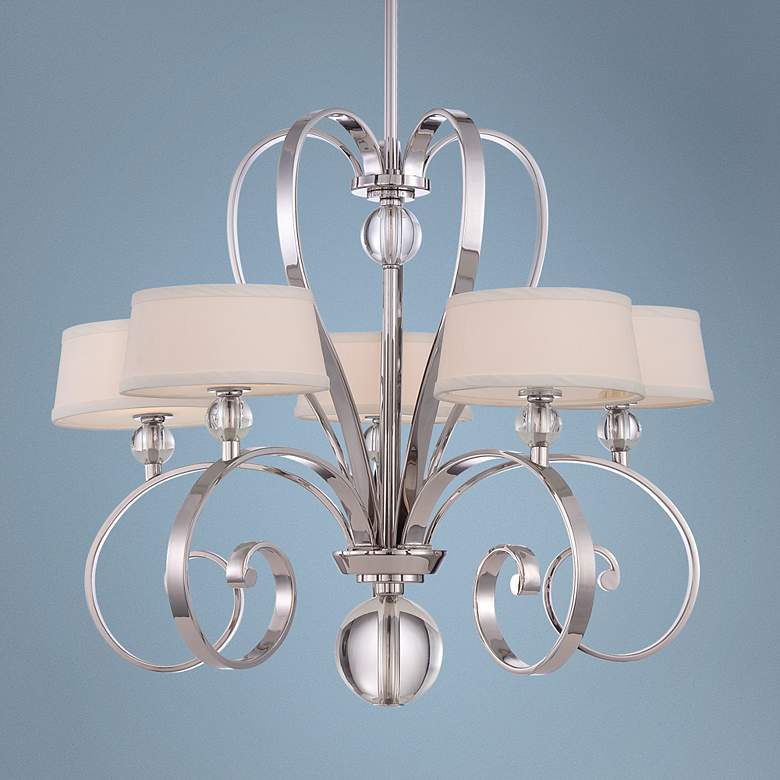 Image 1 Quoizel Uptown Madison Manor 5-Light Silver Chandelier