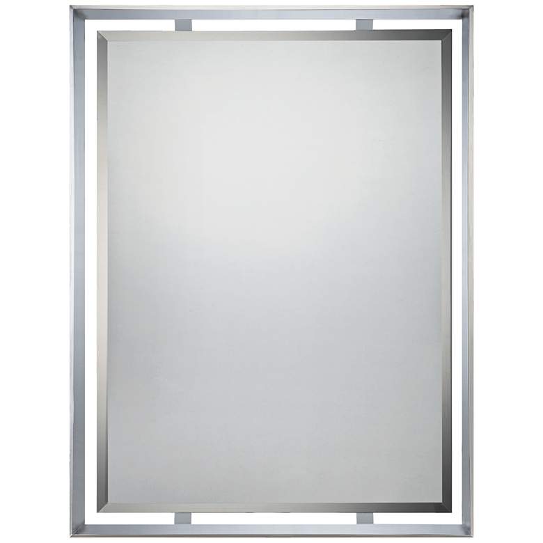 Image 2 Quoizel Uptown Ritz Chrome 26 inch x 34 inch Rectangular Wall Mirror