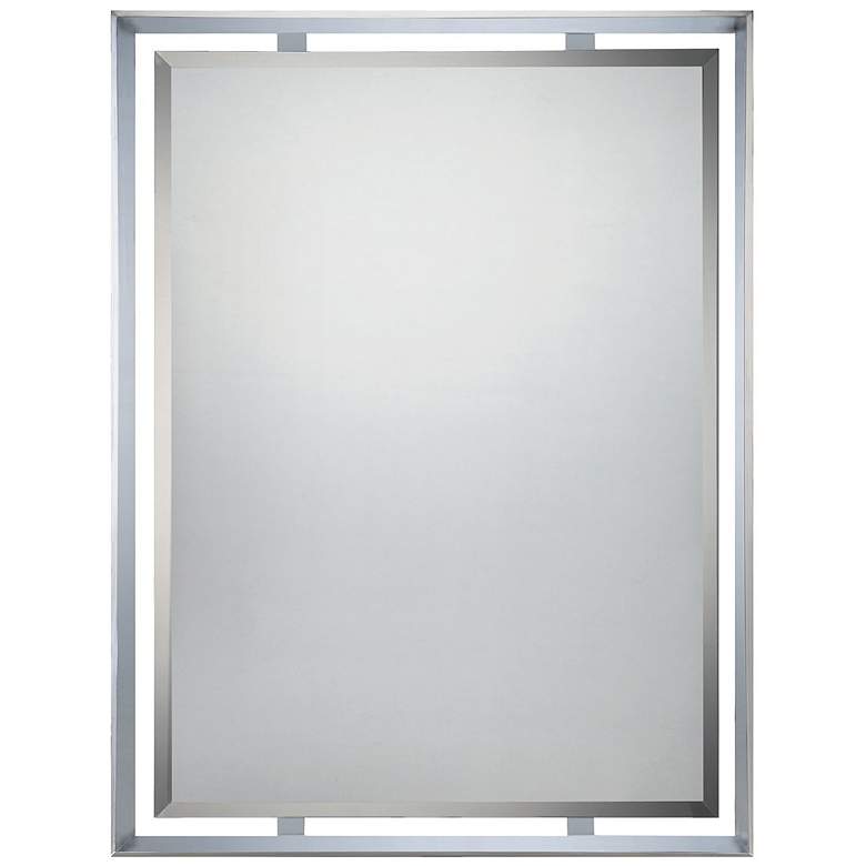 Image 2 Quoizel Uptown Ritz Chrome 26" x 34" Rectangular Wall Mirror