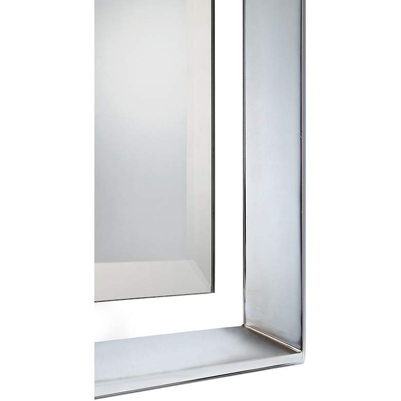 Image 4 Quoizel Uptown Ritz Chrome 26 inch x 34 inch Rectangular Wall Mirror more views