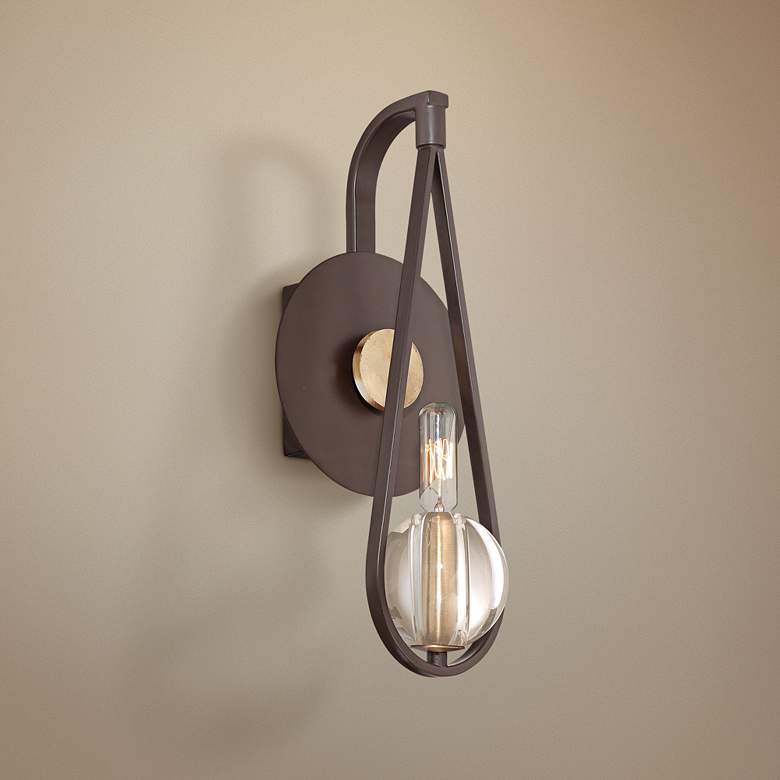 Image 1 Quoizel Uptown Seaport 15" High Bronze Wall Sconce