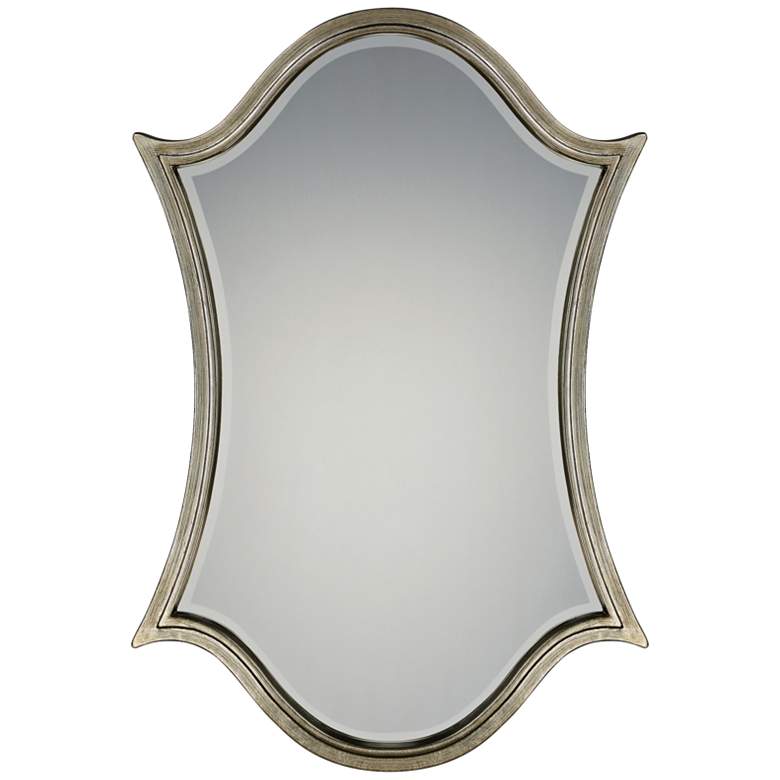 Image 1 Quoizel Vanderbilt Century Silver Leaf 32 inch x 48 inch Wall Mirror