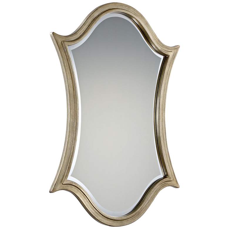 Image 1 Quoizel Vanderbilt Silver 24 inch x 36 inch Shield Wall Mirror