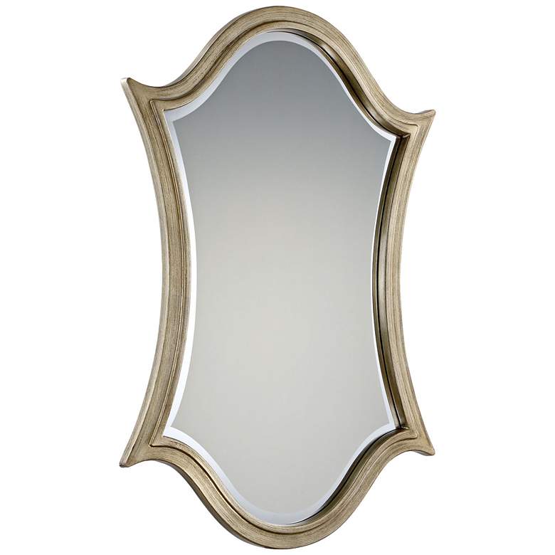 Image 1 Quoizel Vanderbilt Silver 24" x 36" Shield Wall Mirror