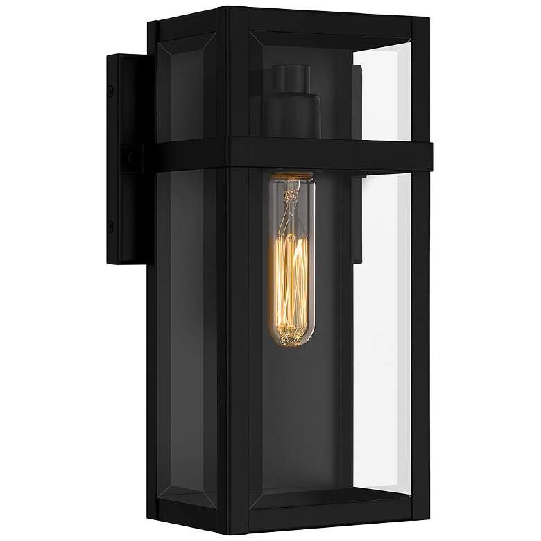 Image 2 Quoizel Vanessa 13" High Matte Black Outdoor Wall Light