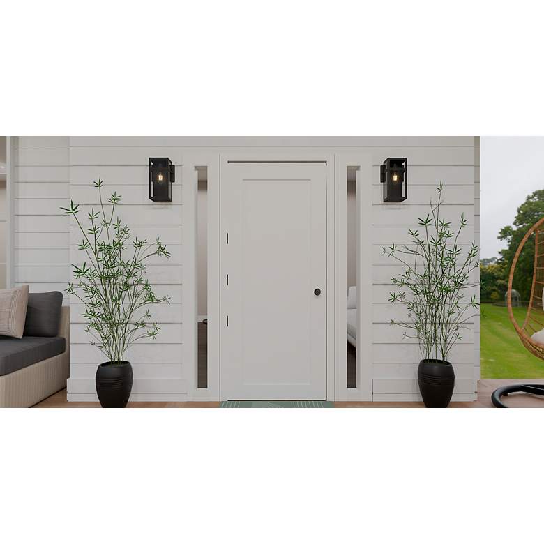 Image 3 Quoizel Vanessa 13" High Matte Black Outdoor Wall Light more views