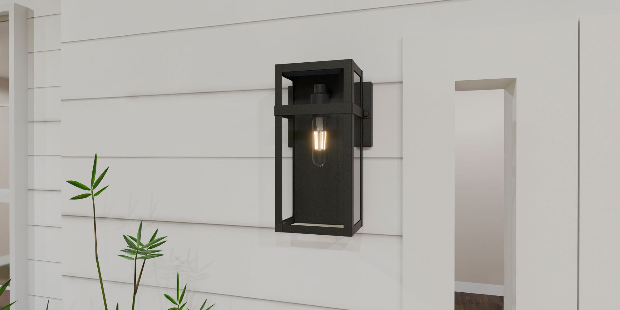 Quoizel Vanessa 13" High Matte Black Outdoor Wall Light