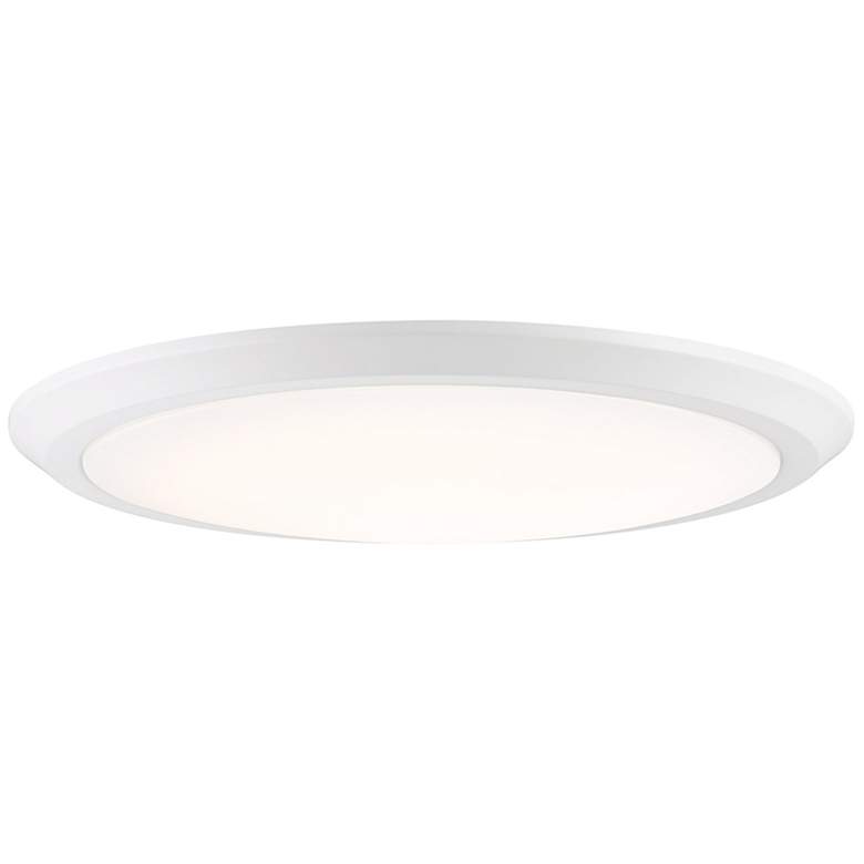 Image 1 Quoizel Verge 20 inch White Lustre Modern LED Flush Mount Ceiling Light