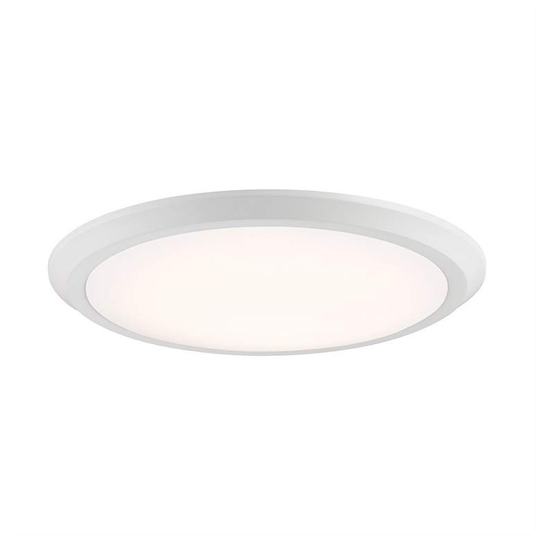 Image 2 Quoizel Verge 20" White Lustre Modern LED Flush Mount Ceiling Light more views