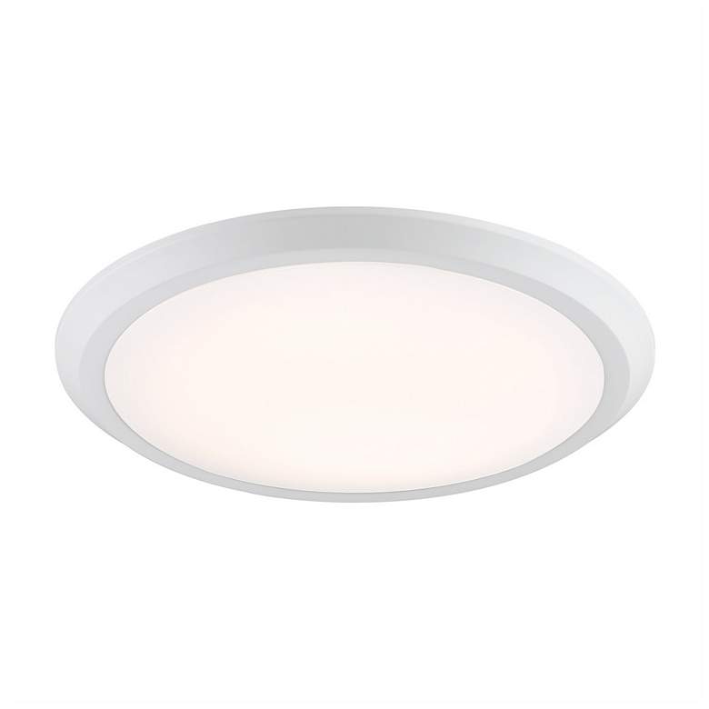 Image 3 Quoizel Verge 20" White Lustre Modern LED Flush Mount Ceiling Light more views