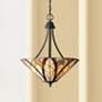 Quoizel Victory 19 1/4" Wide Valiant Bronze Art Glass Pendant Light