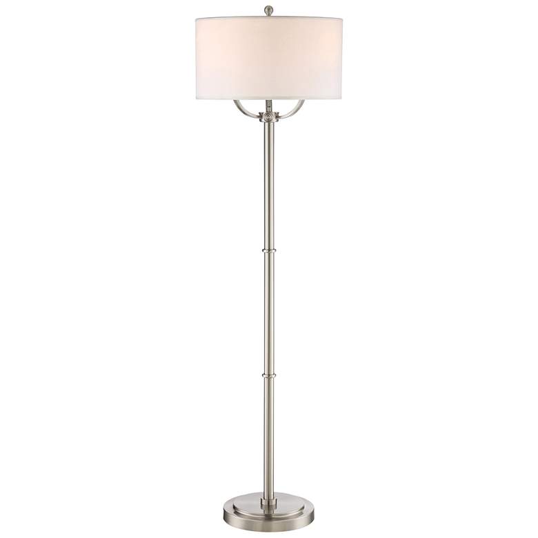 Image 1 Quoizel Vivid Collection Broadway Brushed Nickel Floor Lamp