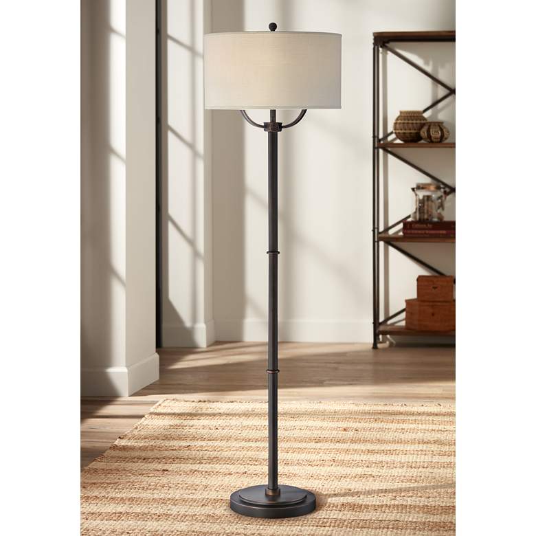 Image 1 Quoizel Vivid Collection Broadway Oil Rubbed Bronze Floor Lamp