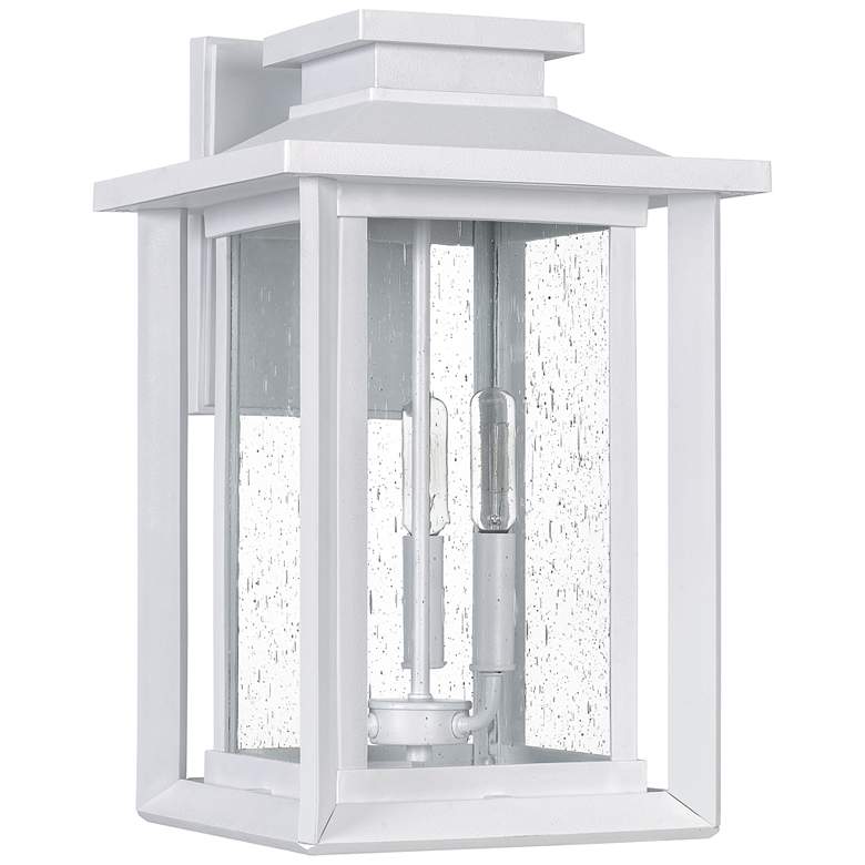 Image 1 Quoizel Wakefield 17" High White Lustre Outdoor Wall Light