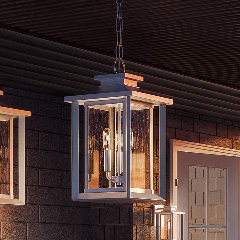Image 1 Quoizel Wakefield 19 1/2" High White Outdoor Hanging Light