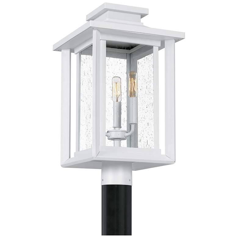 Image 1 Quoizel Wakefield 19 1/4"H White Lustre Outdoor Post Light