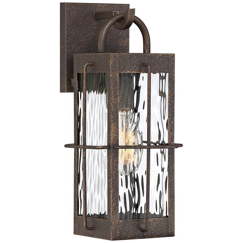 Image 1 Quoizel Ward 14 1/4" High Gilded Bronze Outdoor Wall Light