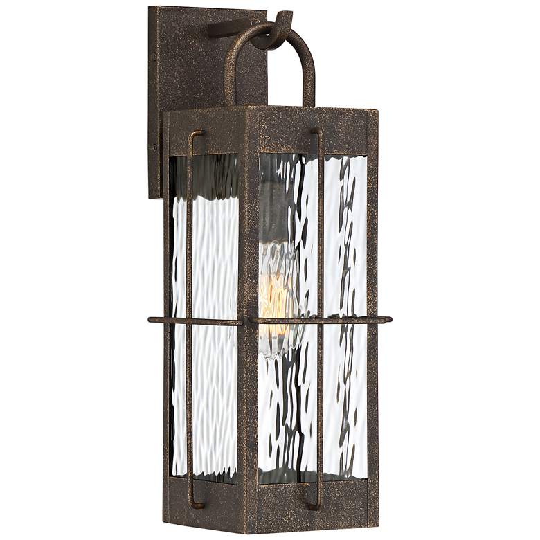 Image 1 Quoizel Ward 17 3/4 inch High Gilded Bronze Outdoor Wall Light