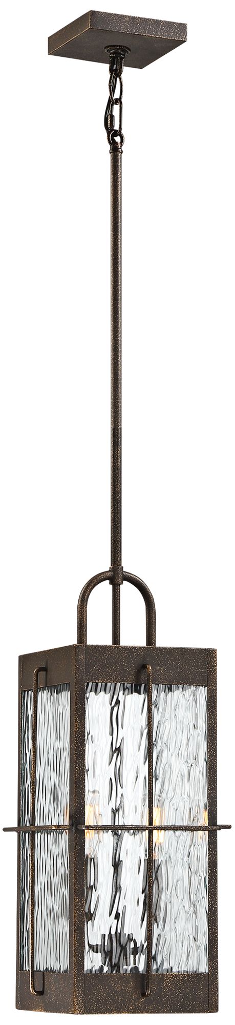 Image Quoizel Ward 18 1/2" High Gilded Bronze Outdoor Hanging Light