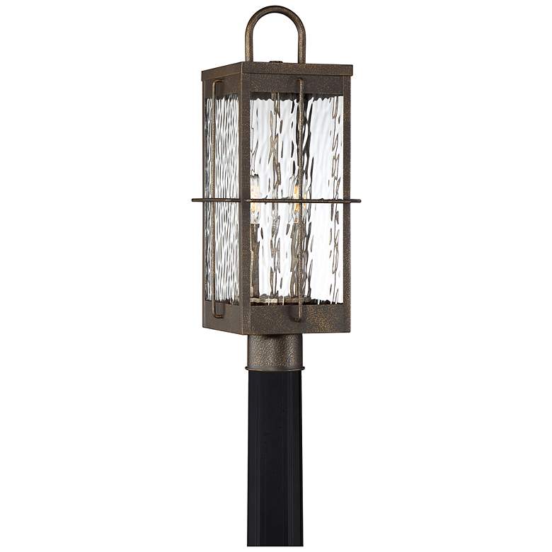 Image 1 Quoizel Ward 20 3/4" High Gilded Bronze Outdoor Post Light