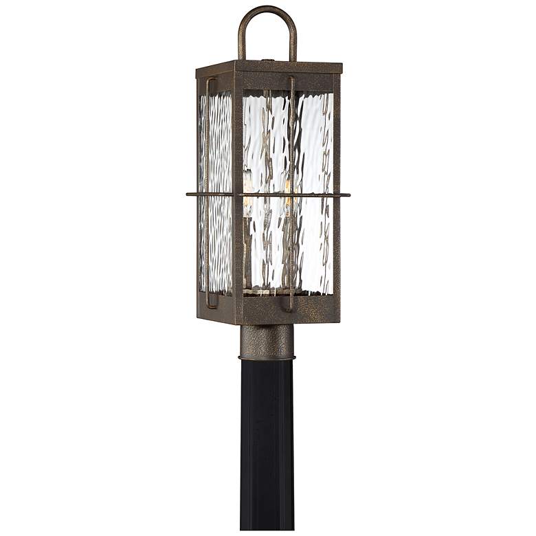 Image 1 Quoizel Ward 20 3/4 inch High Gilded Bronze Outdoor Post Light