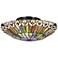 Quoizel Watkins 16 1/2" Vintage Bronze Tiffany Style Ceiling Light