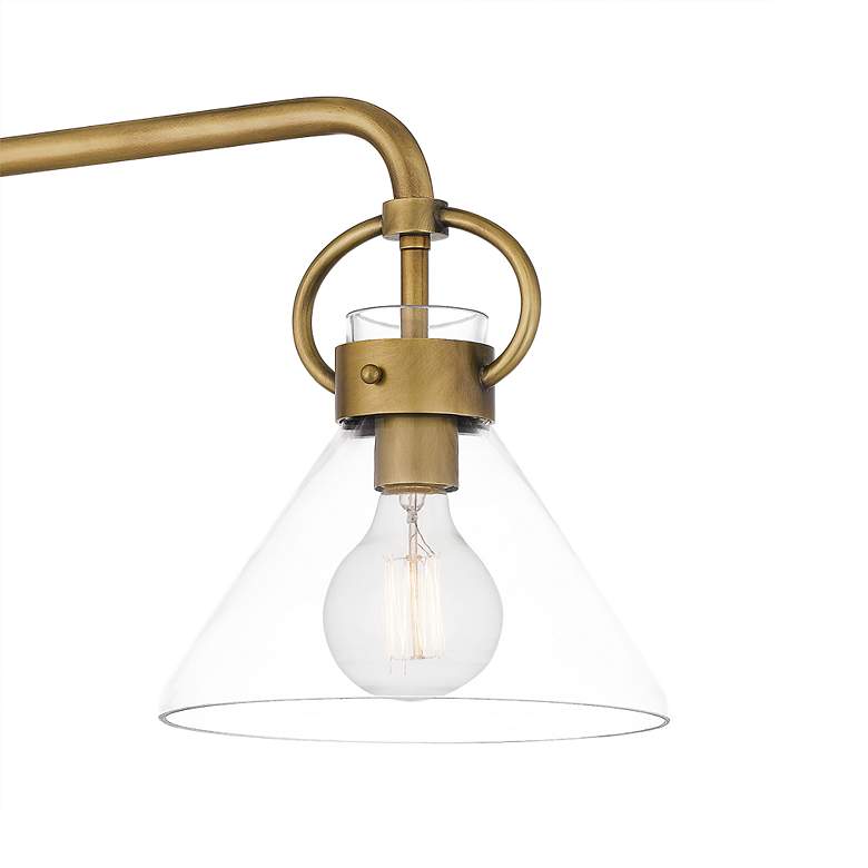 Image 5 Quoizel Webster 36" Wide Brass and Clear Glass Linear Chandelier more views