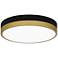 Quoizel Weldin 11" Wide Matte Black Gold LED Ceiling Light