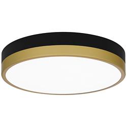 Quoizel Weldin 11" Wide Matte Black Gold LED Ceiling Light