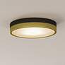 Quoizel Weldin 11" Wide Matte Black Gold LED Ceiling Light in scene