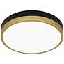 Quoizel Weldin 11" Wide Matte Black Gold LED Ceiling Light in scene
