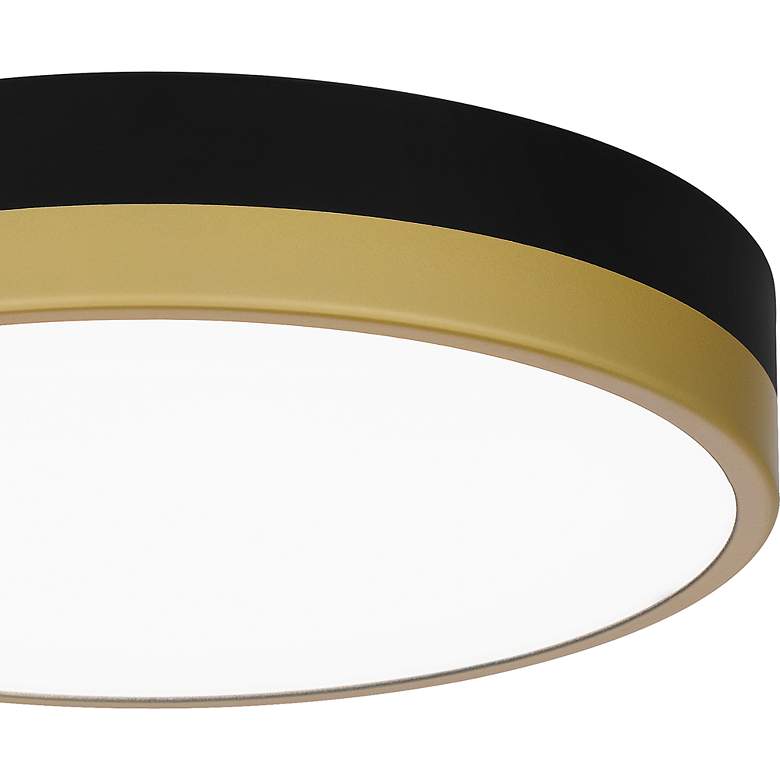 Image 6 Quoizel Weldin 11" Wide Matte Black Gold LED Ceiling Light more views