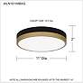 Quoizel Weldin 11" Wide Matte Black Gold LED Ceiling Light in scene