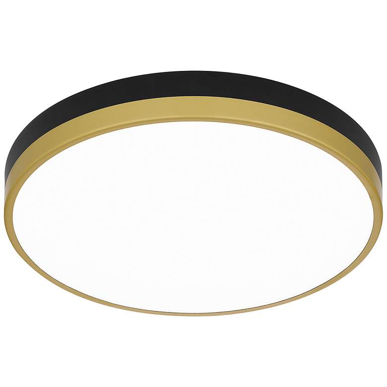 Image 6 Quoizel Weldin 15" Wide Matte Black Gold LED Ceiling Light more views