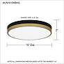 Quoizel Weldin 15" Wide Matte Black Gold LED Ceiling Light in scene