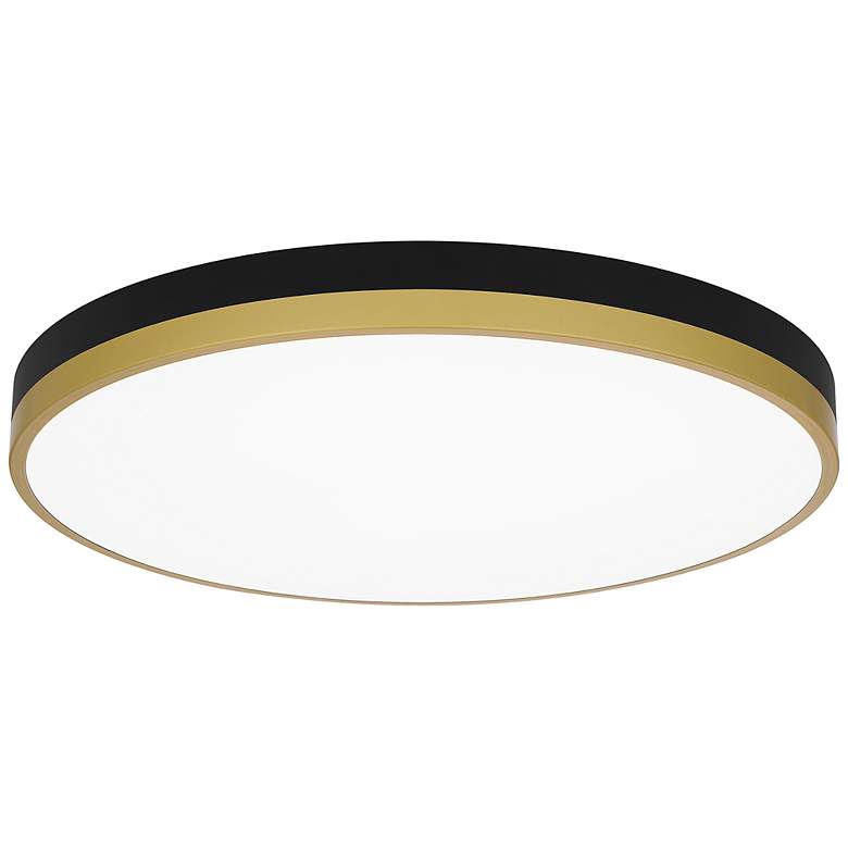 Image 3 Quoizel Weldin 20" Wide Matte Black Gold LED Ceiling Light