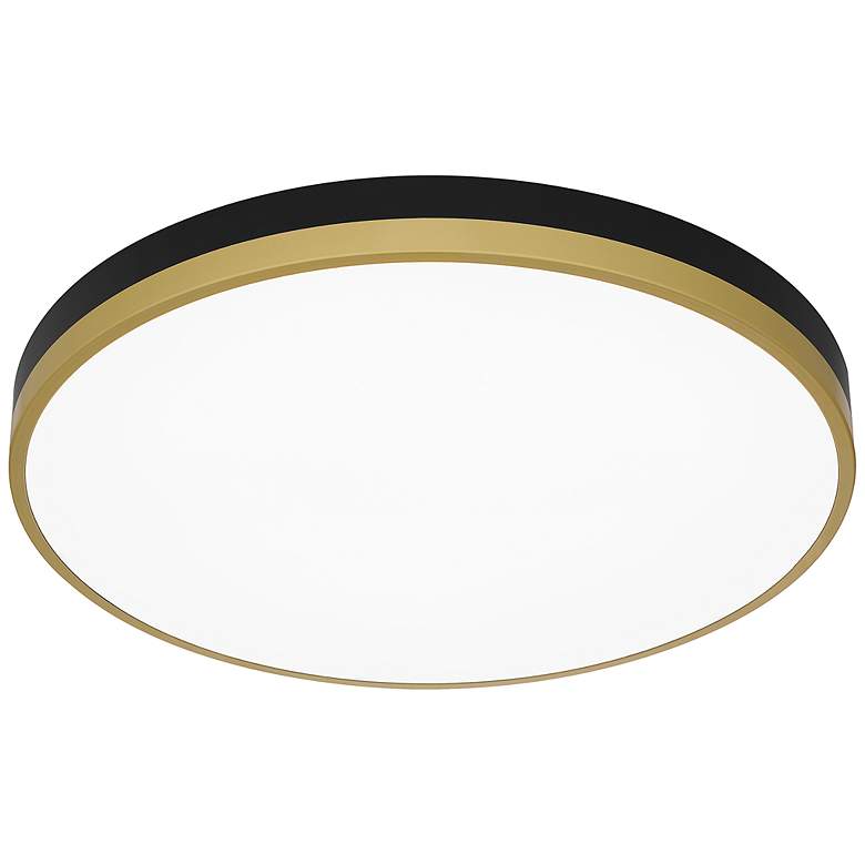 Image 6 Quoizel Weldin 20" Wide Matte Black Gold LED Ceiling Light more views