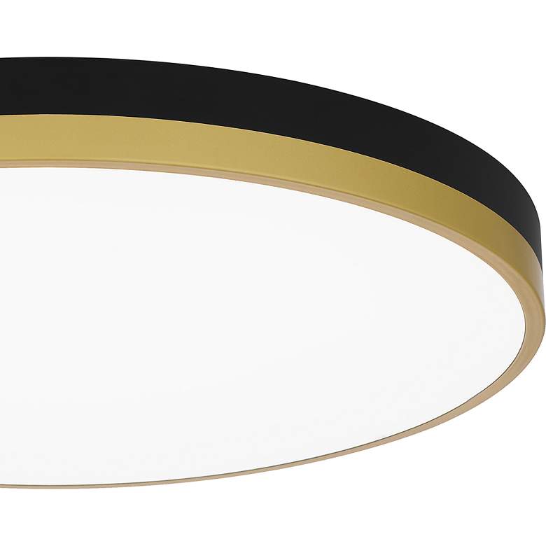 Image 7 Quoizel Weldin 20" Wide Matte Black Gold LED Ceiling Light more views