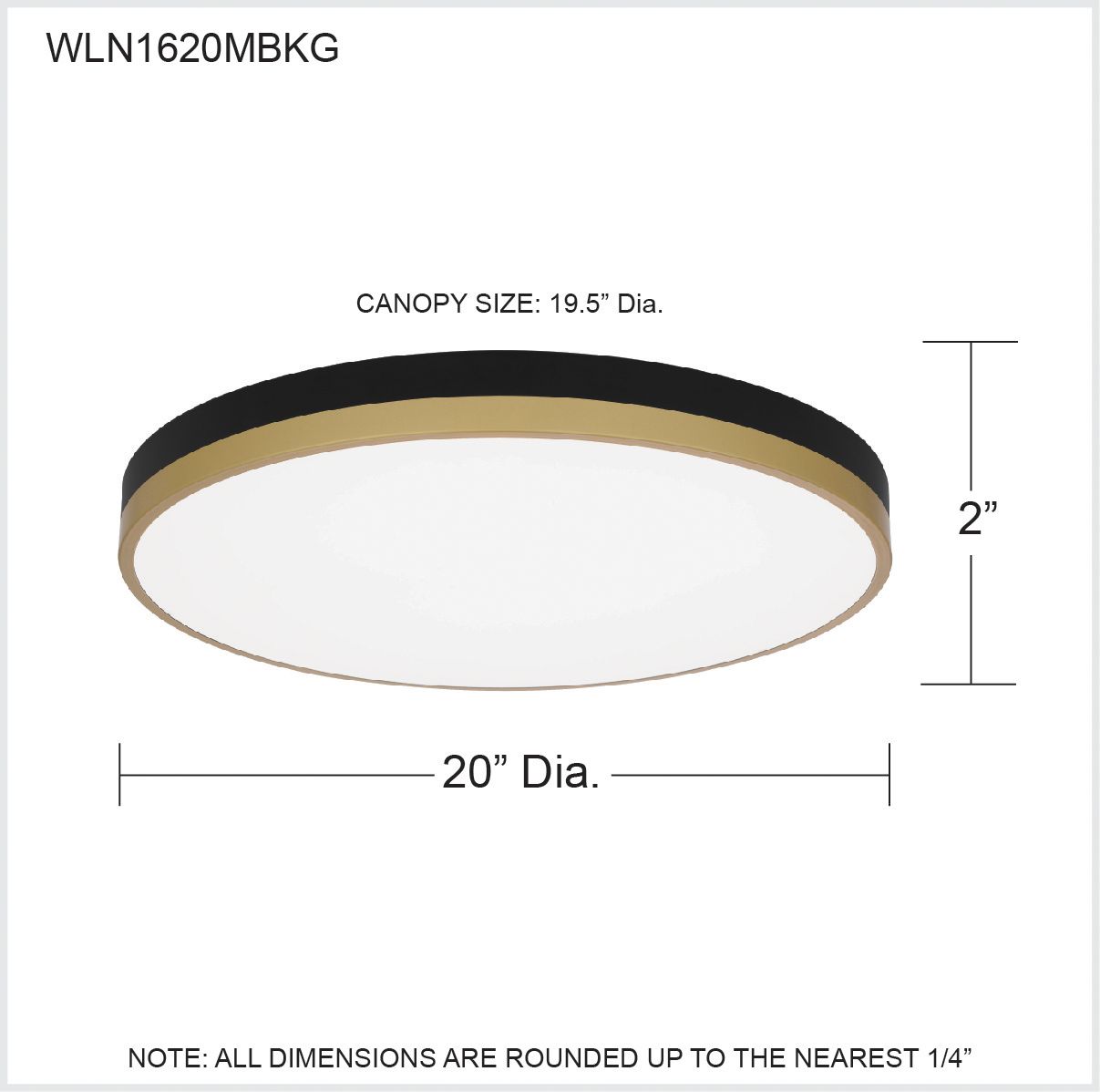 Quoizel Weldin 20" Wide Matte Black Gold LED Ceiling Light in scene