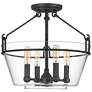 1_Quoizel Wells 16 1/2" Wide Gray Ash 4-Light Ceiling Light