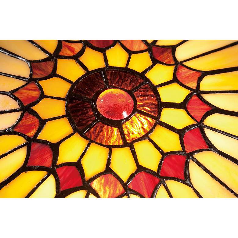 Image 5 Quoizel West End 17 inch Wide Tiffany-Style Sunflower Ceiling Light more views