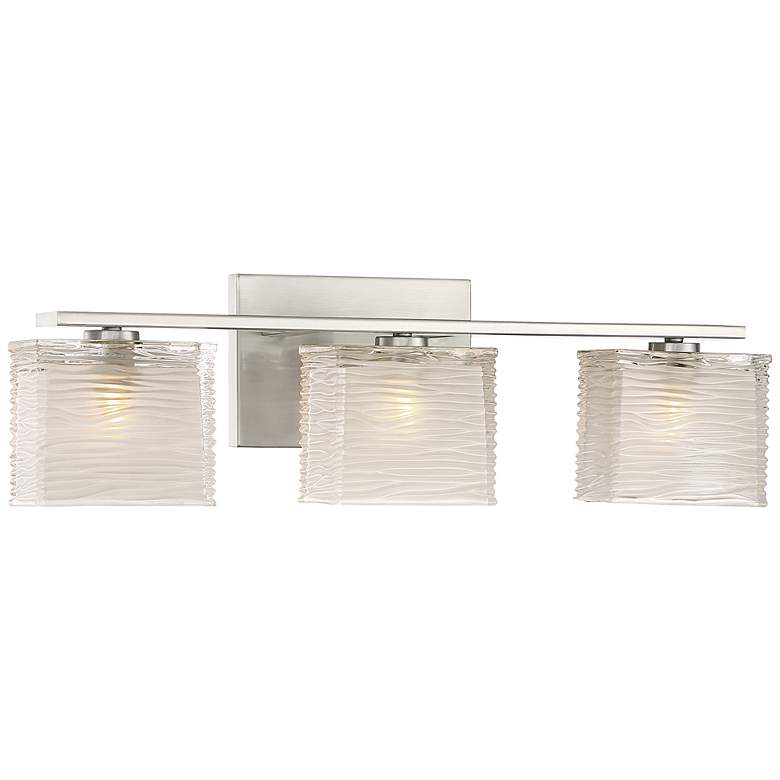 Image 2 Quoizel Westcap 22 1/2 inch Wide 3-Light Brushed Nickel Bath Vanity Light more views